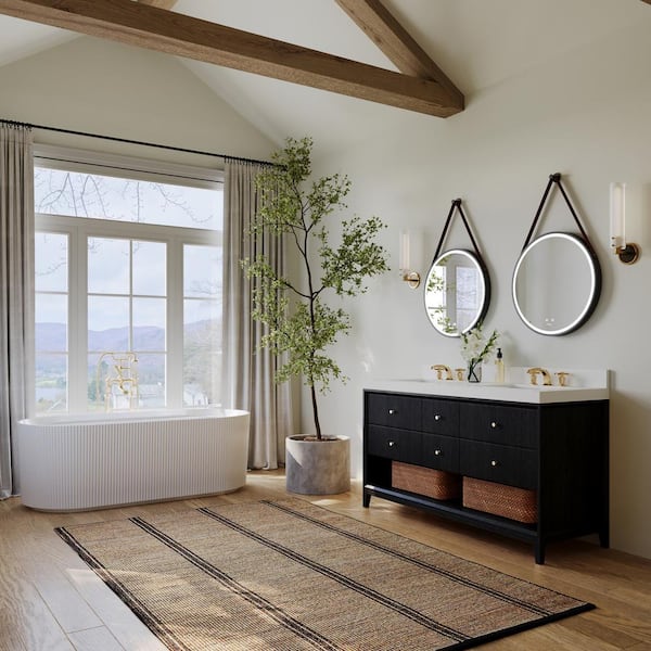 Ancerre Designs Momo 60 in. W Double Sink Bath Vanity in