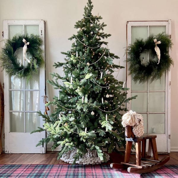 10 ft. Pre-Lit Foxtail Pine Artificial Christmas Tree with Warm White LED Lights
