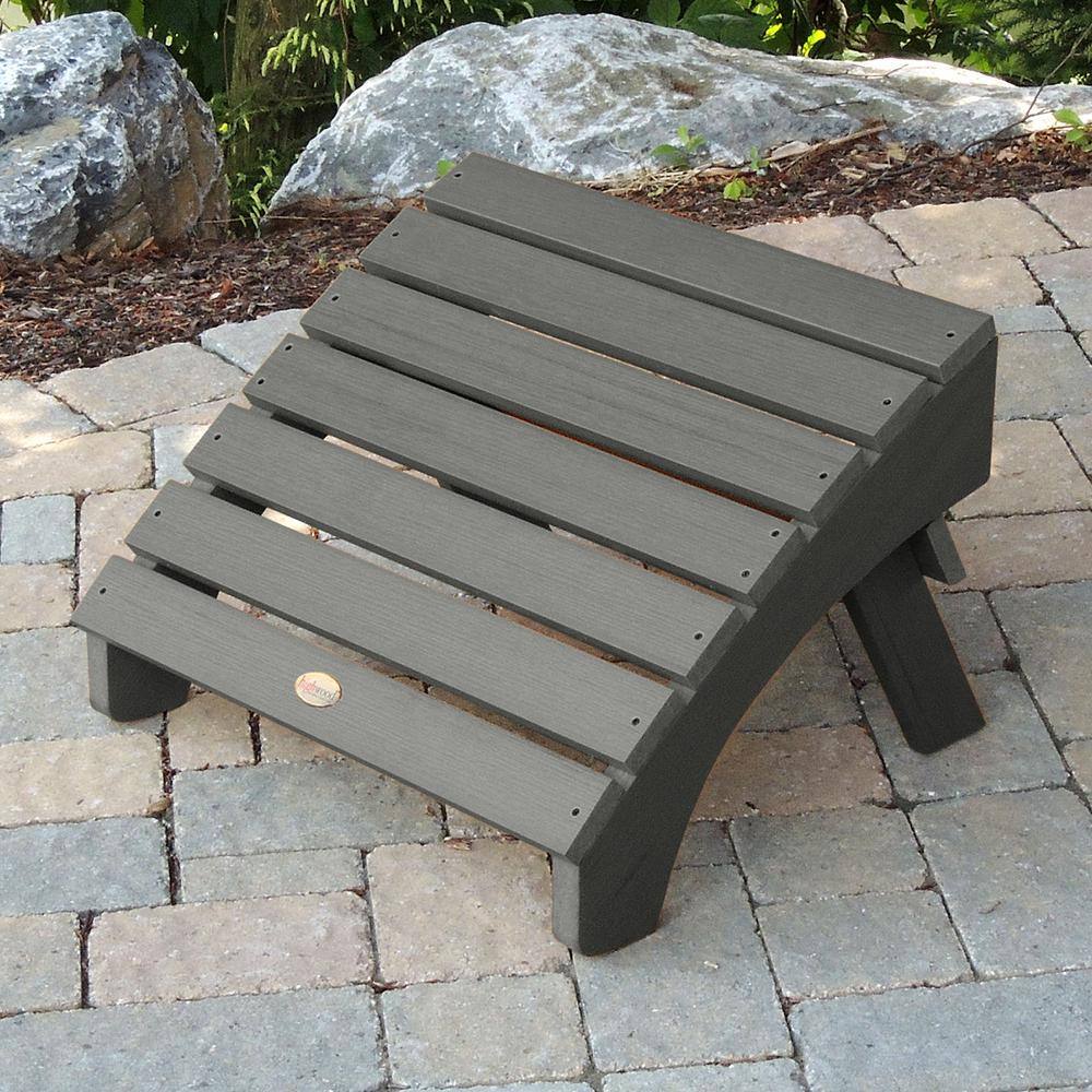 Adirondack Coastal Teak Recycled Plastic Outdoor Folding Ottoman price history on PriceWatchPro