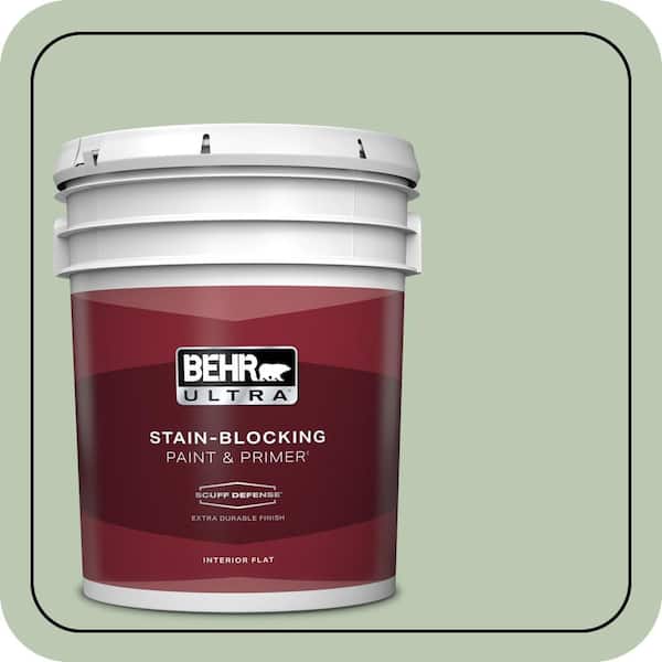 BEHR ULTRA 5 gal. #440E-3 Topiary Tint Extra Durable Flat Interior Paint & Primer