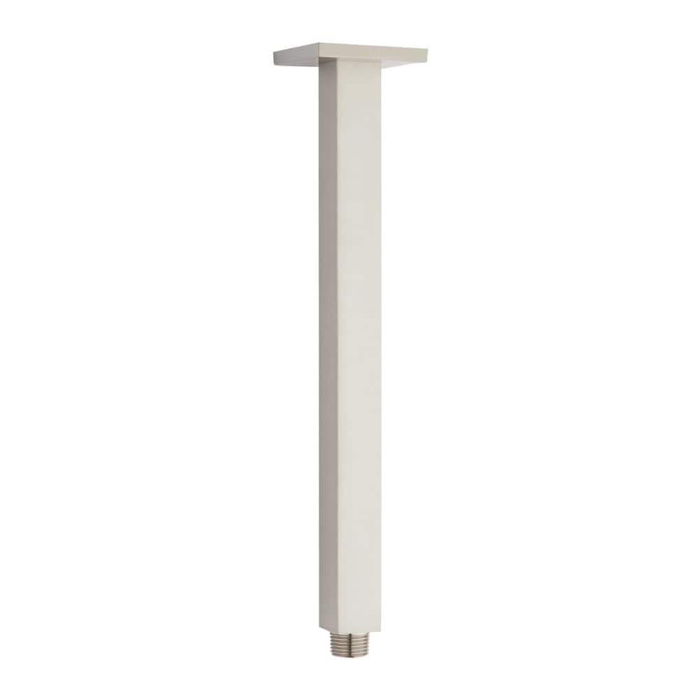12" Brushed Nickel Modern Ceiling Mounted Shower Arm