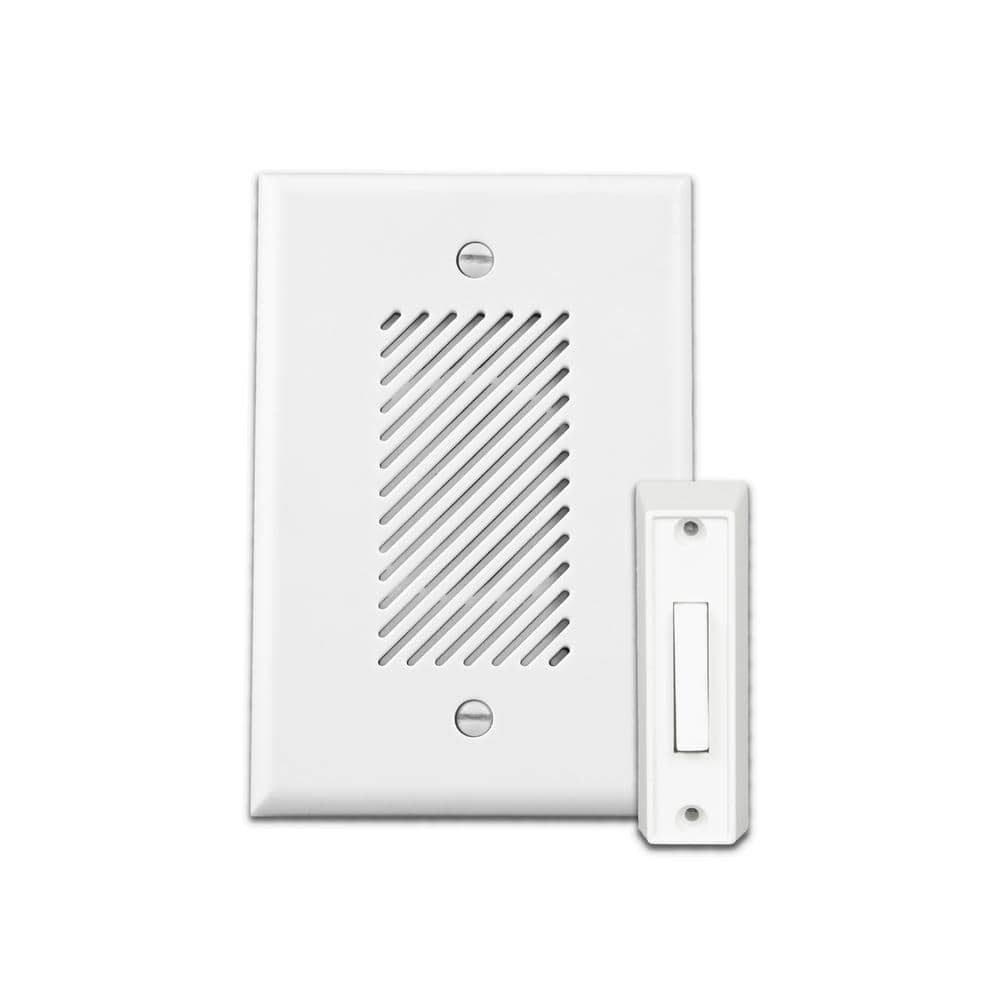 NICOR Wired Single-Gang Electronic Door Chime Kit with Lighted Button  EDC1120WH1 - The Home Depot
