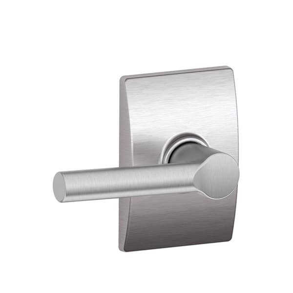 Schlage Broadway Satin Chrome Passage Hall/Closet Door Lever with Century Trim