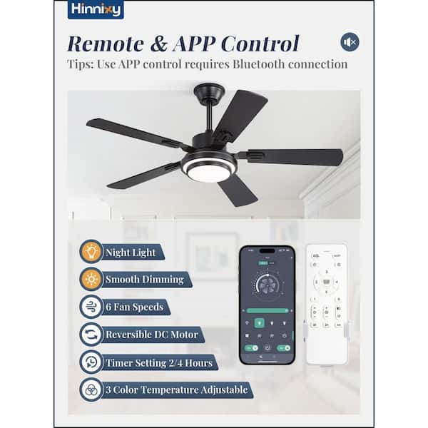 48 in. Matte Black Indoor/Covered Outdoor Dimmable LED Standard Downrod Mount Ceiling Fan with Lights and Remote Control