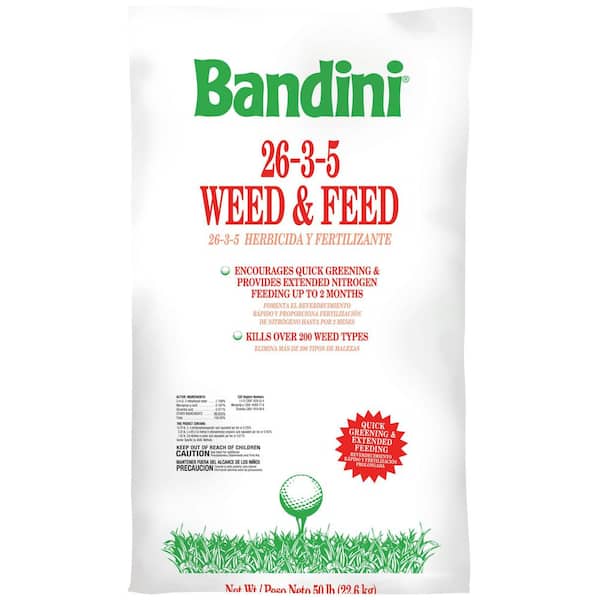 Bandini 52.5 lb. 17,500 sq. ft. 26-3-5 Weed and Feed Dry Lawn Fertilizer