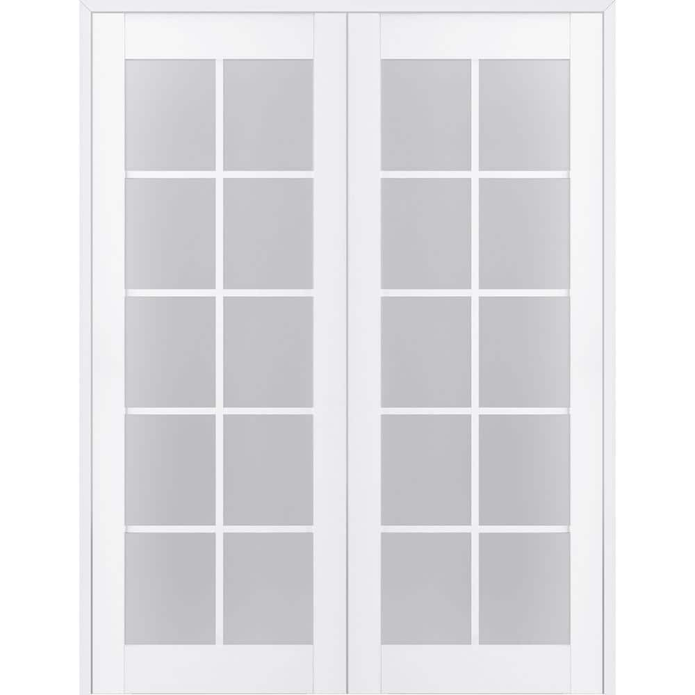 Belldinni Paola 36 in. x 80 in. Both Active 10-Lite Frosted Glass ...