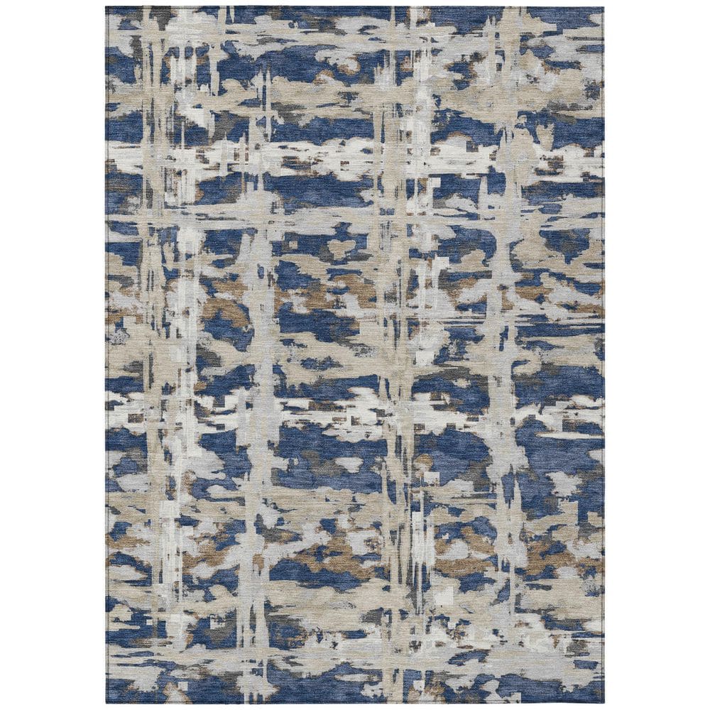 Chantille Machine Washable Indoor/Outdoor Abstract ACN2928 Navy 10 ft. x 14 ft. Area Rug price history on PriceWatchPro