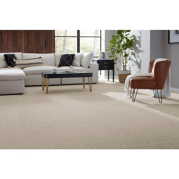 Embers Aloft Spice Cake Beige 39 oz. Triexta Pattern InstalledCarpet
