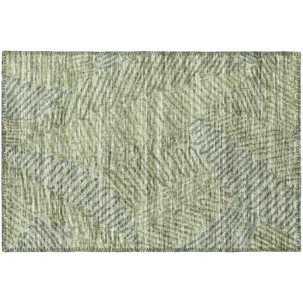Addison Rugs Modena Moss 1 ft. 8 in. x 2 ft. 6 in. Abstract Accent Rug
