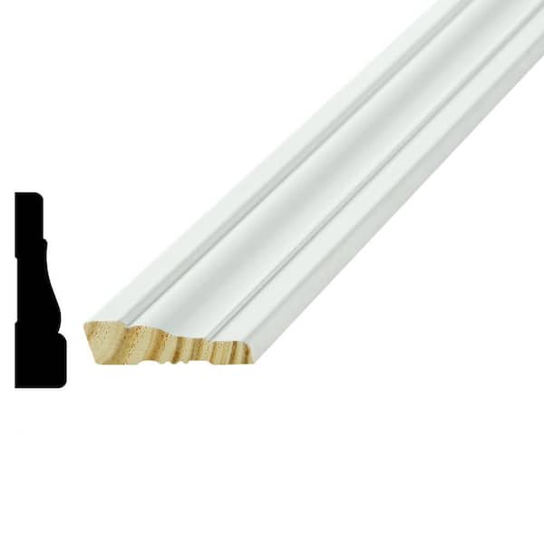Alexandria Moulding WM 351 11/16 in. x 2-1/2 in. x 96 in. Wood Primed Finger-Jointed Casing Molding