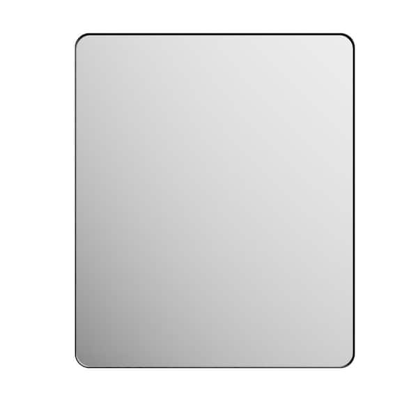 30 in. W x 36 in. H Rectangular Framed Wall-Mounted LED Bathroom Vanity Mirror in Matte Black