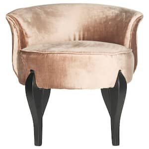 Mora Brown/Silver Upholstered Vanity Chair