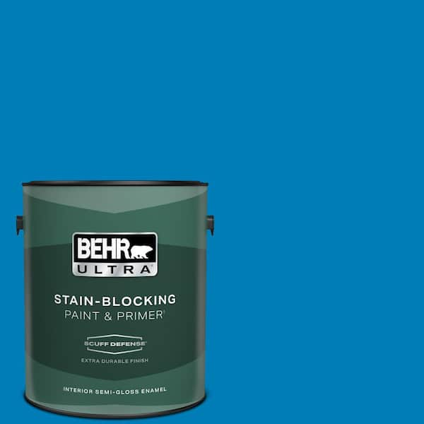 BEHR ULTRA 1 gal. #S-G-550 Artesian Water Extra Durable Semi-Gloss Enamel Interior Paint & Primer