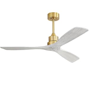 52 in. Indoor/Outdoor 6-Speed Ceiling Fan in Gold with Remote Control