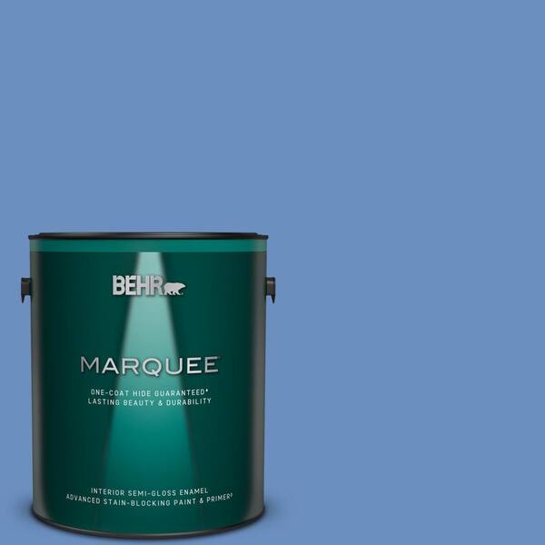 BEHR MARQUEE 1 gal. Home Decorators Collection #HDC-MD-02 Lapis Lazuli One-Coat Hide Semi-Gloss Enamel Interior Paint & Primer