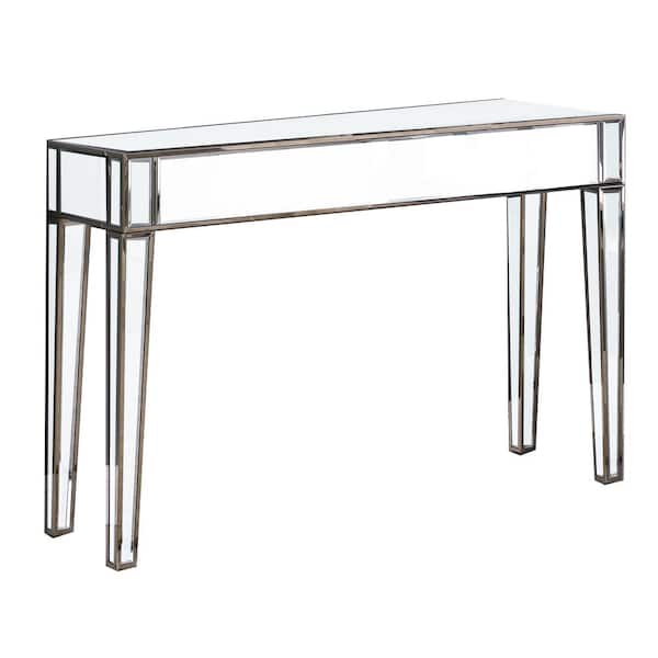 Best Master Furniture Brimmington 48 in. L Silver Rectangle Wood Console Table