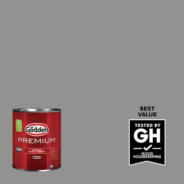 Glidden Premium 1 qt. PPG0996-4 Cloudy Slate Flat Interior Latex Paint