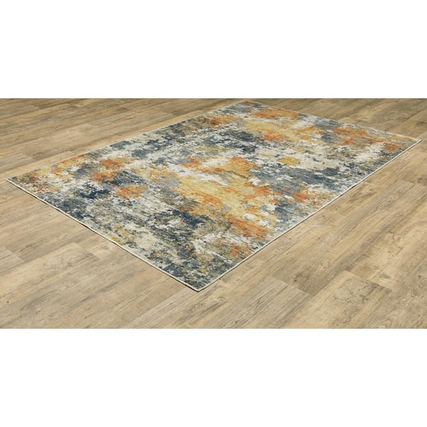 Maya Multi-Colored 2 ft. x 8 ft. Abstract Area Rug