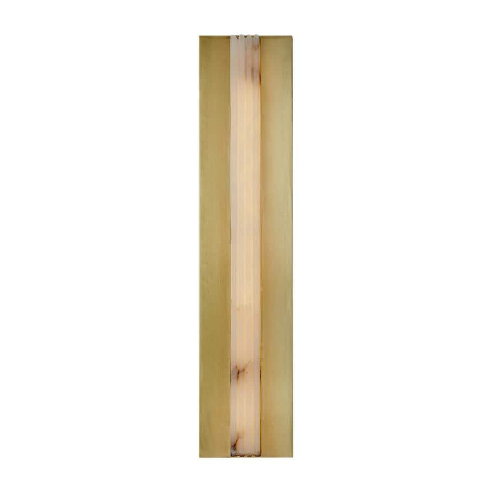 Kismet 23-in 1 Light 31-Watt Vintage Brass/Alabaster Integrated LED Vanity Light price history on PriceWatchPro