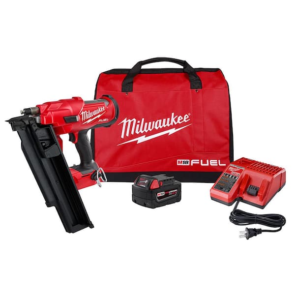 M18 FUEL 3-1/2 in. 18-Volt 30-Degree Lithium-Ion Brushless Cordless Framing Nailer Kit with 5.0 Ah Battery Charger, Bag M18 FUEL 3-1/2 in. 18-Volt 30-Degree Lithium-Ion Brushless Cordless Framing Nailer Kit with 5.0 Ah Battery Charger, Bag