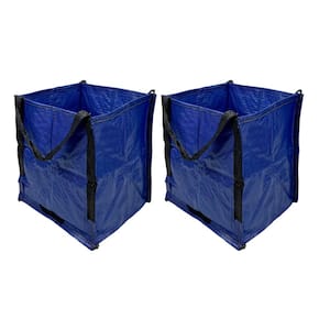 22 Gal. Blue Polypropylene Storage Tote Reusable Lawn and Leaf Trash Bag (2-Count)