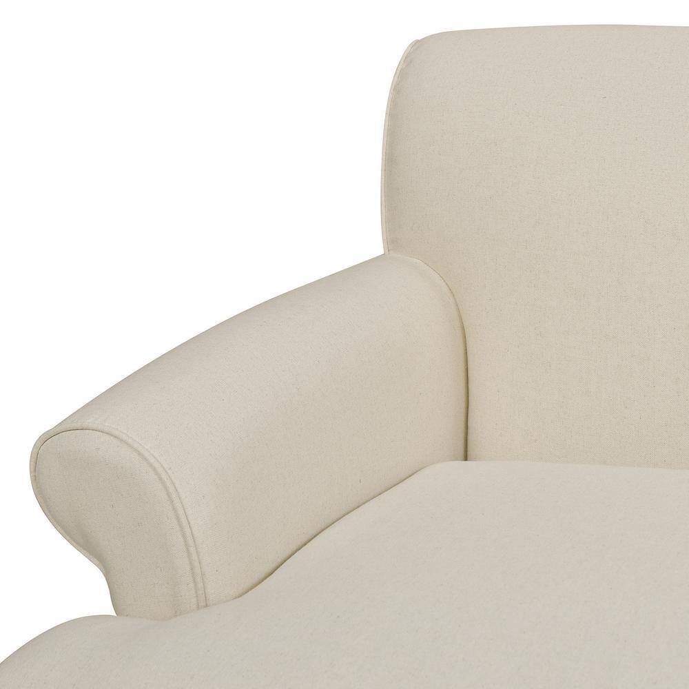 Alana Light Beige Linen Upholstered Lawson Sofa with Removable Cushions