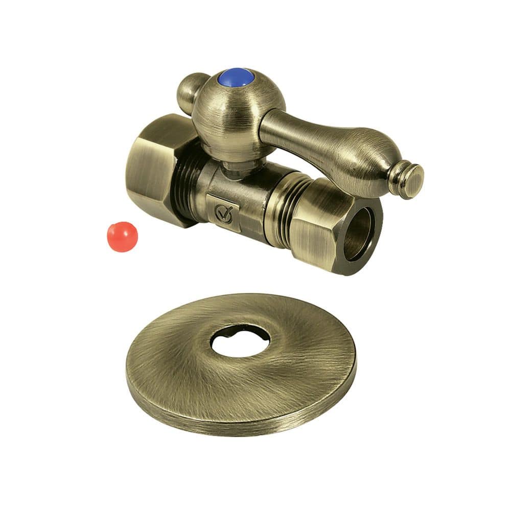 5/8 in. O.D Comp x 1/2 in. O.D Comp Brass Straight Shut Off Valve in Antique Brass price history on PriceWatchPro