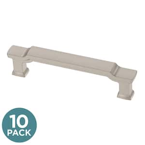 Scalloped Footing 3-3/4 in. (96 mm) Satin Nickel Drawer Pull (10-Pack)