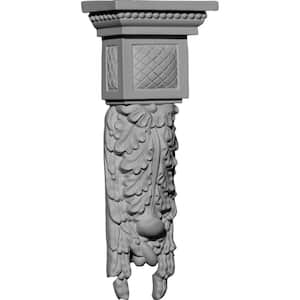 4-1/4 in. x 2-1/2 in. x 10-7/8 in. Primed Polyurethane Hampshire Large Drop Corbel