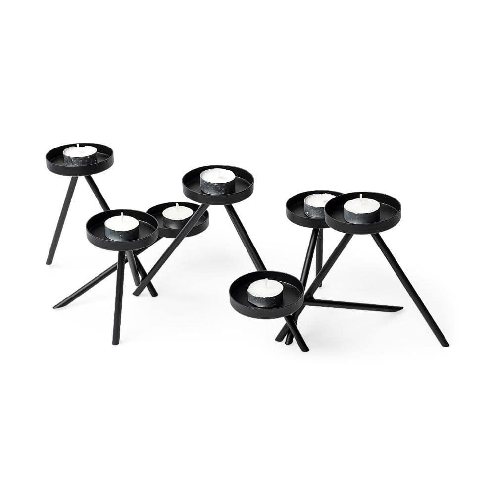 "7"" Black Geometric Metal Tabletop Votive Candle Holder" price history on PriceWatchPro