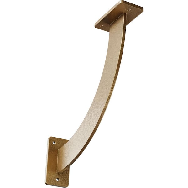 Ekena Millwork 2 in. x 11 in. x 11 in. Steel Hammered Gold Bradford Bracket