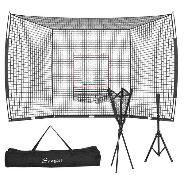 thumbnail interactive-video image 1 of SEGAWE Baseball Training Set: Height Adjustable Batting Tee + 7x7 Practice Net W/ Strike Zone & Carry Bag 1 of 4