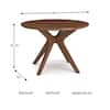 Lyncott Contemporary Brown Wood Dining Table 45 in.