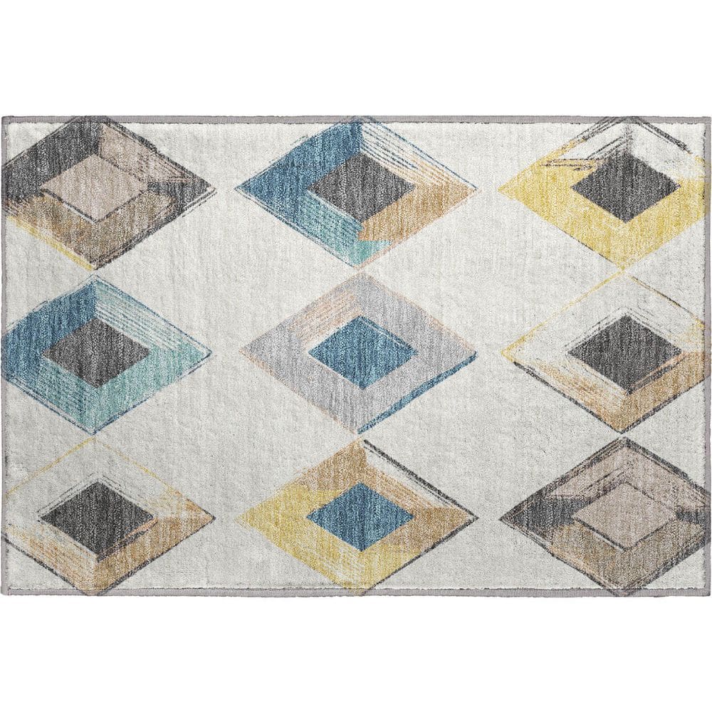 Mayfield Premium Machine Washable Abstract AMF2004 Ivory 2 ft. x 3 ft. Accent Rug price history on PriceWatchPro