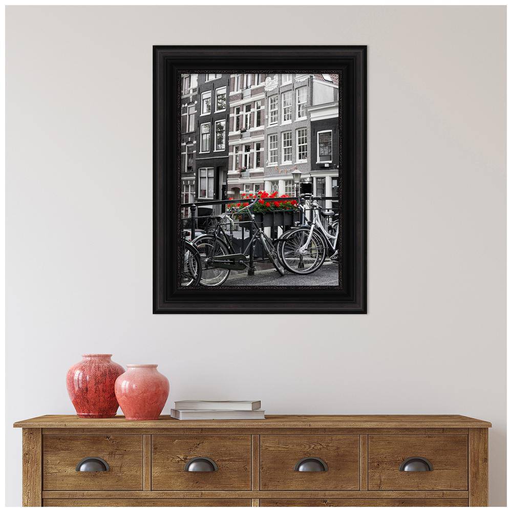 Parlor Black Ornate Wall Picture Frame with Acrylic Glazing