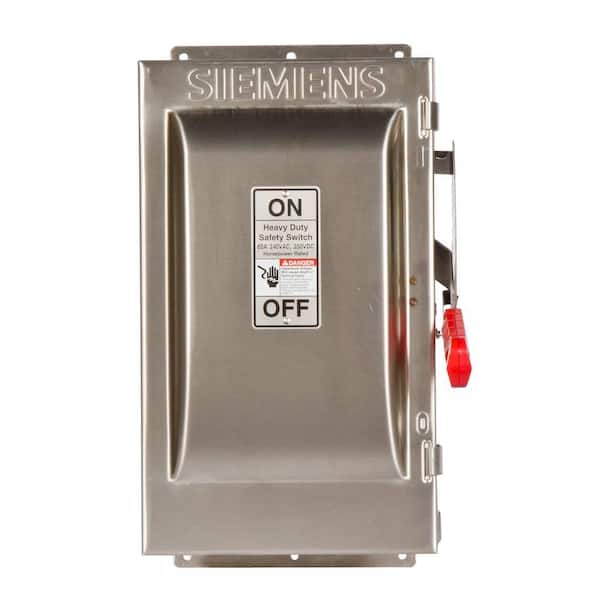 Siemens Heavy Duty 60 Amp 240-Volt 3-Pole Type 4X Fusible Safety Switch