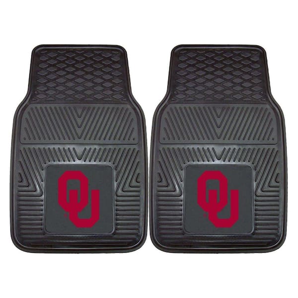 FANMATS University of Oklahoma 18 in. x 27 in. 2-Piece Heavy Duty Vinyl Car Mat
