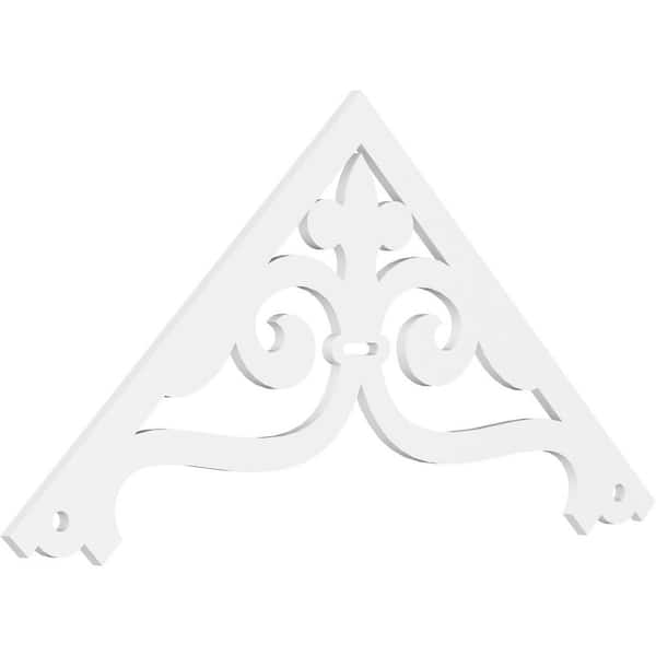 Ekena Millwork 1 in. x 72 in. x 33 in. (11/12) Pitch Finley Gable Pediment Architectural Grade PVC Moulding