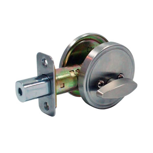 Faultless Single Sided Stainless Steel Deadbolt with Outside Plate