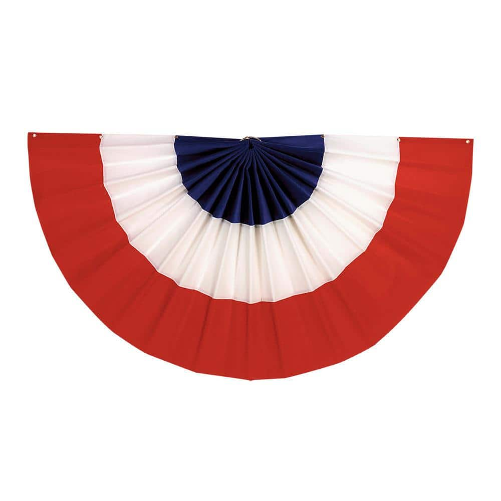 red white and blue half circle flag