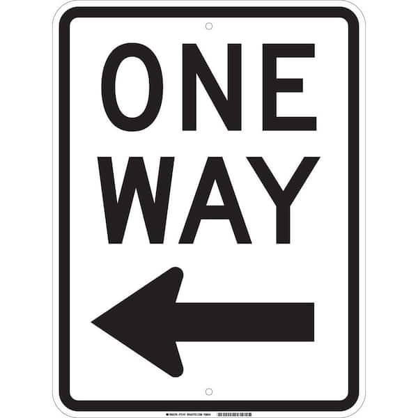Brady 24 in. x 18 in. B-959 Reflective Sheeting on Aluminum One Way Traffic Sign