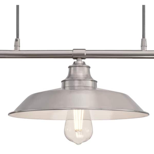 Westinghouse Iron Hill 3- -Light Brushed Nickel Island Pulley