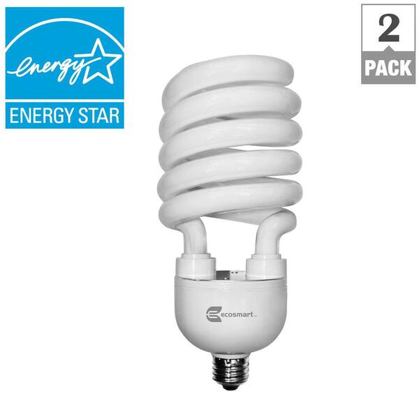 EcoSmart 150W Equivalent Soft White Spiral CFL Light Bulb (2-Pack)