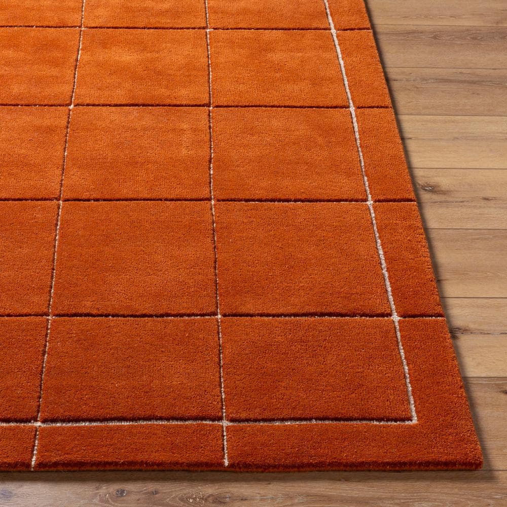 Mallory Rust and Light Brown Hand Tufted Wool Area Rug