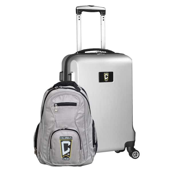 Columbus Crew 21 in. Deluxe 2-Piece Backpack and Carry-on Set- Silver