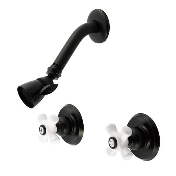 Victorian 2-Handle Shower Faucet 1.8 GPM in Matte Black
