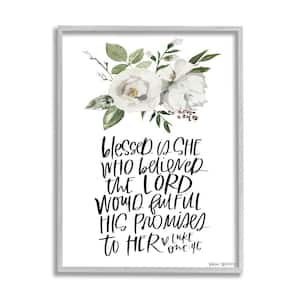 Blessed Is Who Believed Proverb Luke 1:45 By Valerie Wieners Framed Print Religious Texturized Art 24 in. x 30 in.