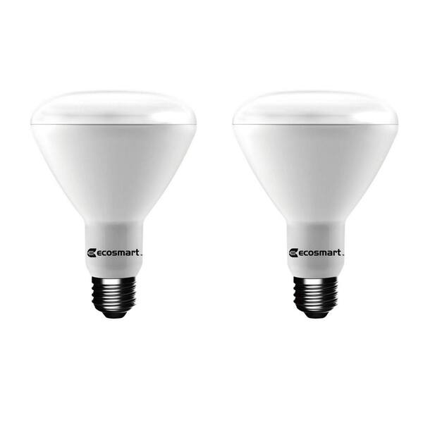 Ecosmart 75 Watt Equivalent Br30 Dimmable Energy Star Led Light Bulb Soft White 2 Pack 1003024702 The Home Depot