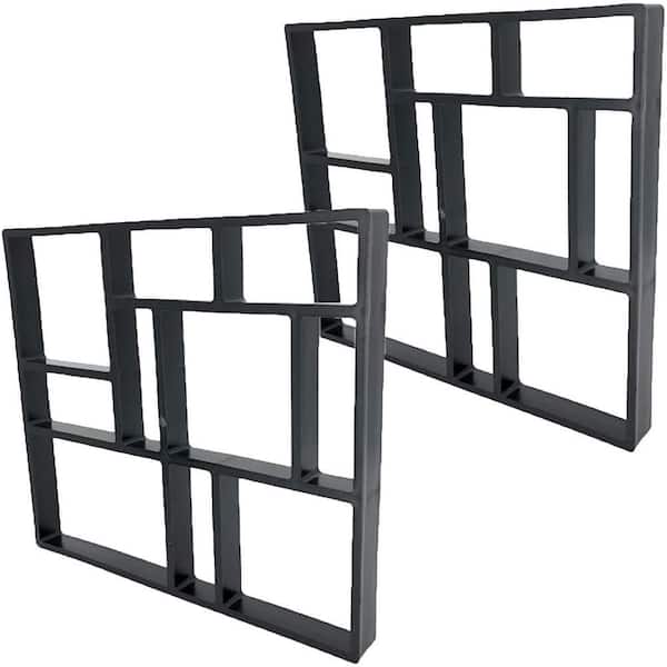 17.7 x 15.7 x 1.57 in. Concrete Stepping Stone Path Mold Patio Maker 2-Pack