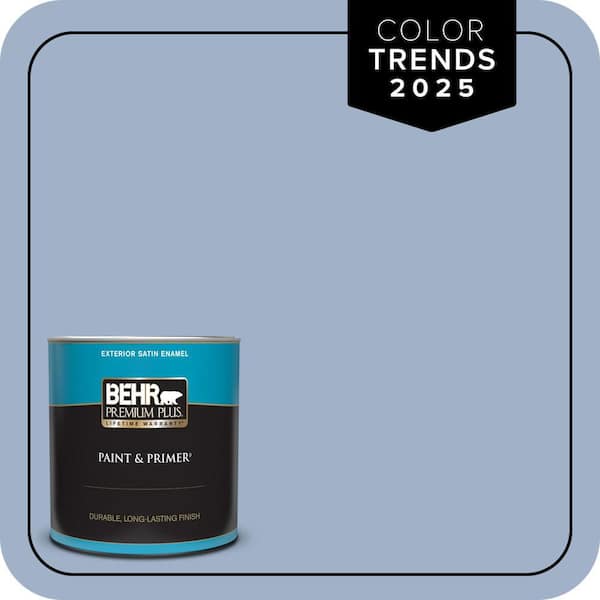 BEHR PREMIUM PLUS 1 qt. #S530-3 Aerial View Satin Enamel Exterior Paint & Primer